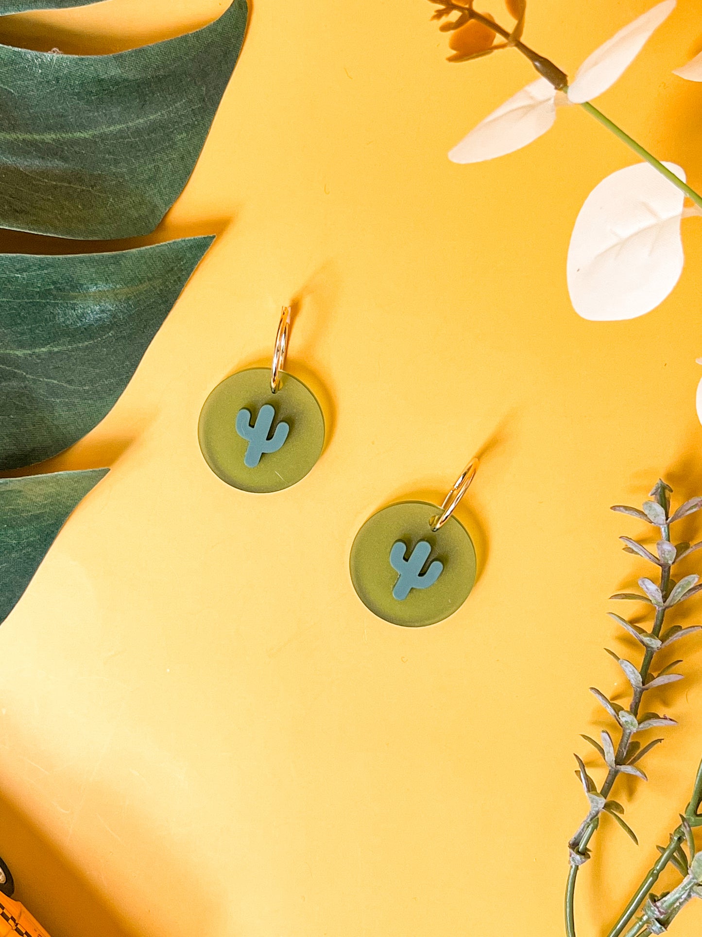 Cactus Coin Hoops