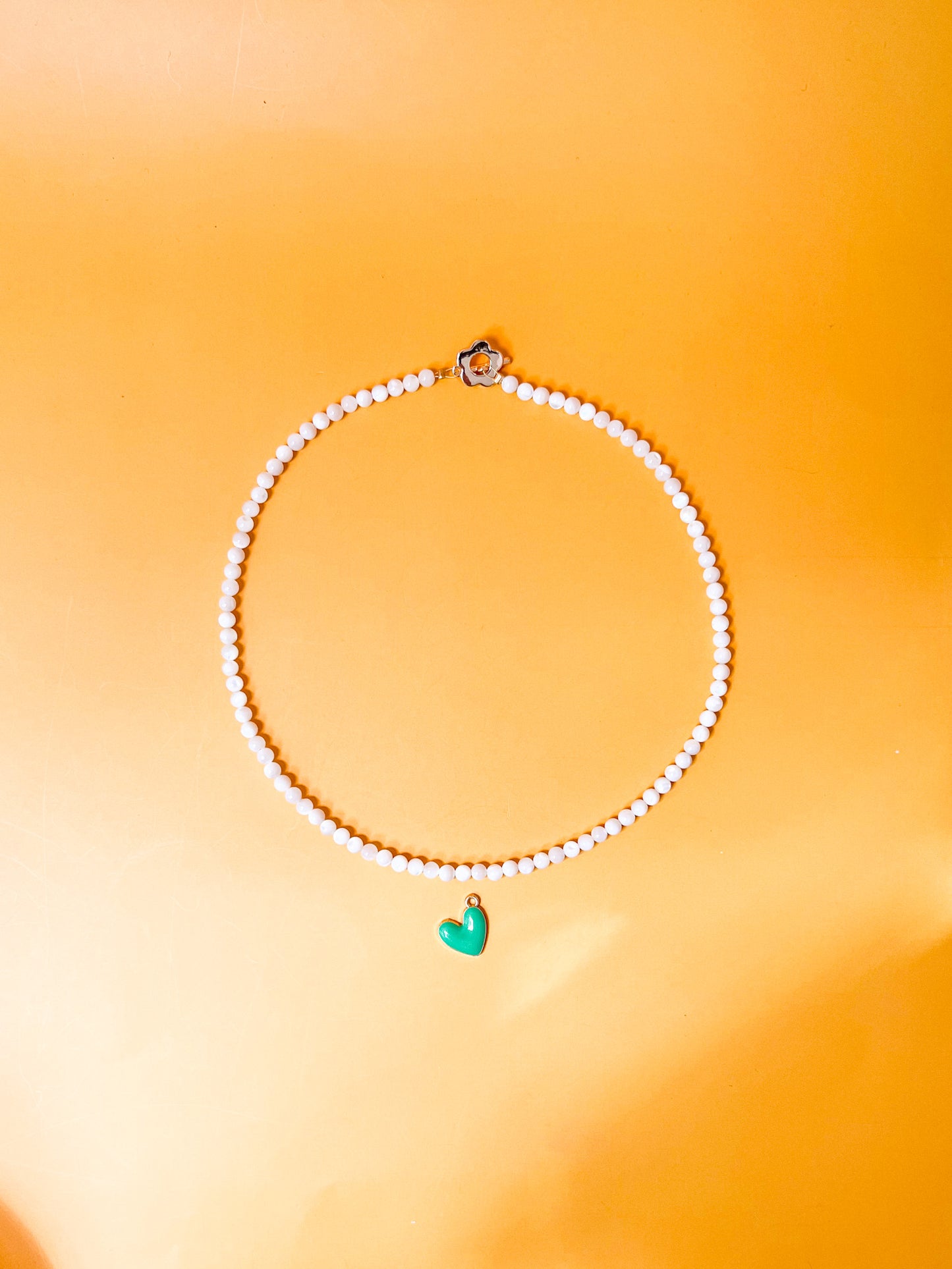 Mint Green Heart Charm