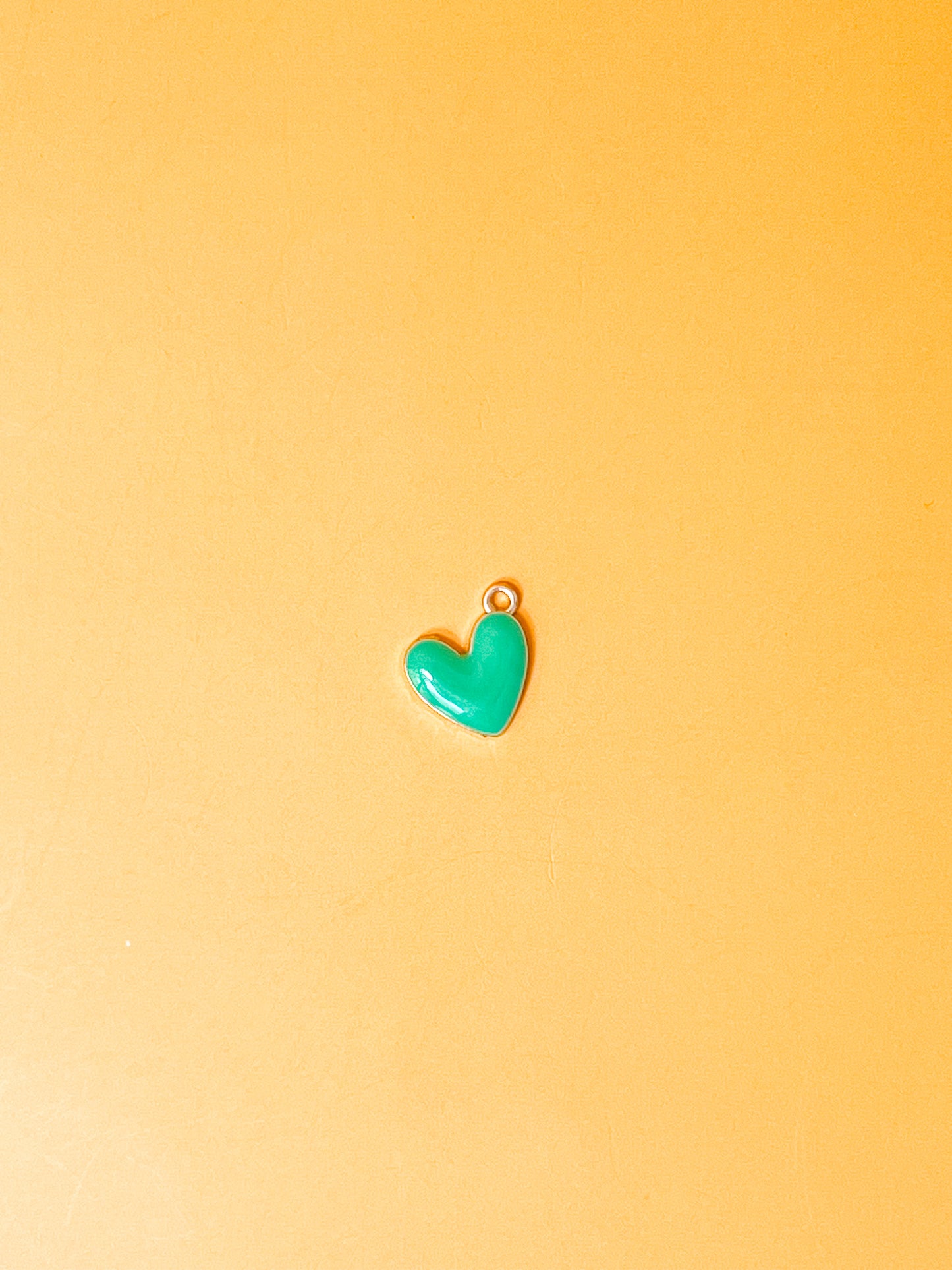 Mint Green Heart Charm